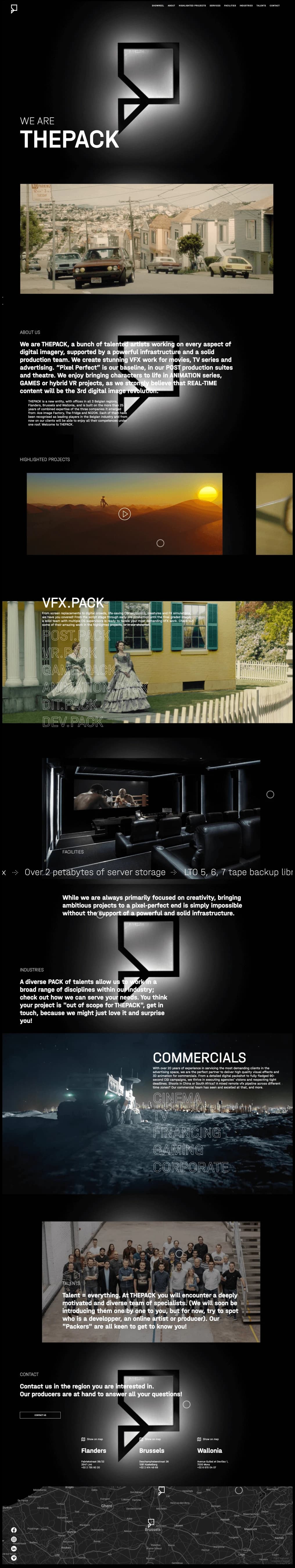 THE PACK STUDIO landing page THE PACK STUDIO landing page