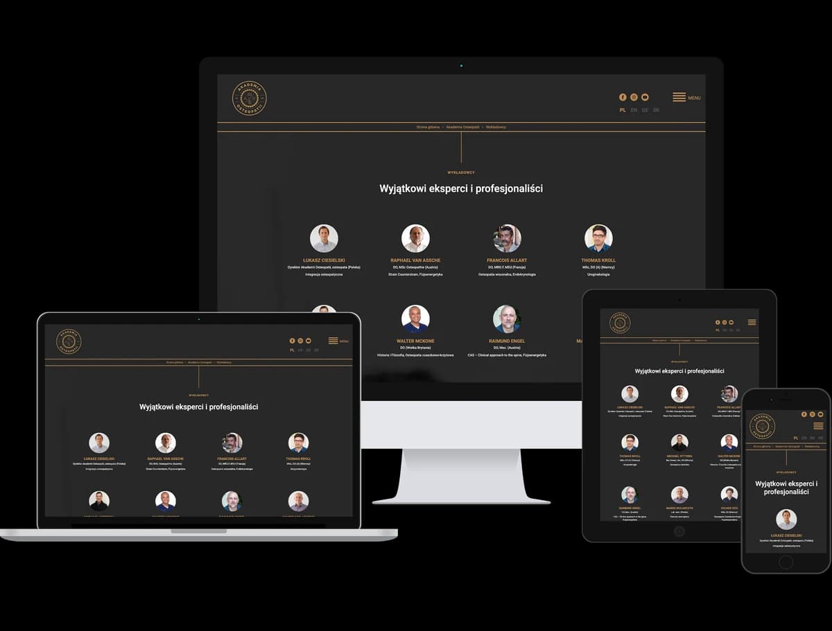 Academy of Osteopathy Akademia Osteopatii - responsywna wykładowcy Academy of Osteopathy Akademia Osteopatii - responsywna wykładowcy