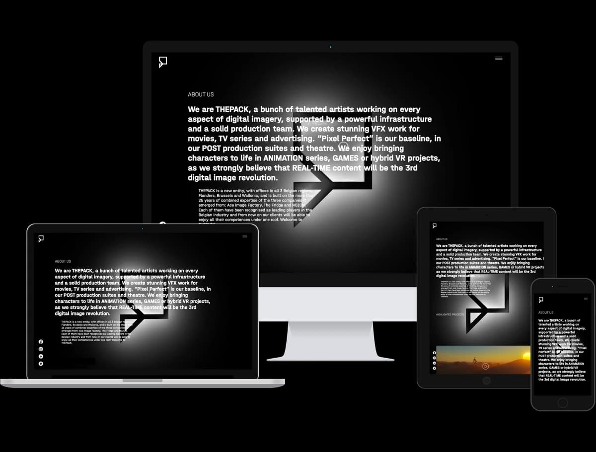 THE PACK STUDIO responsywność THE PACK STUDIO responsywność