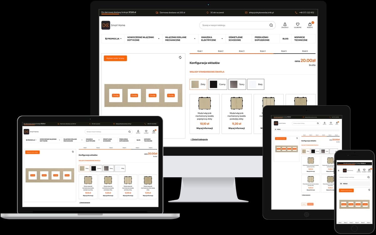 Konfigurator DC Smart Home responsywność Konfigurator DC Smart Home responsywność