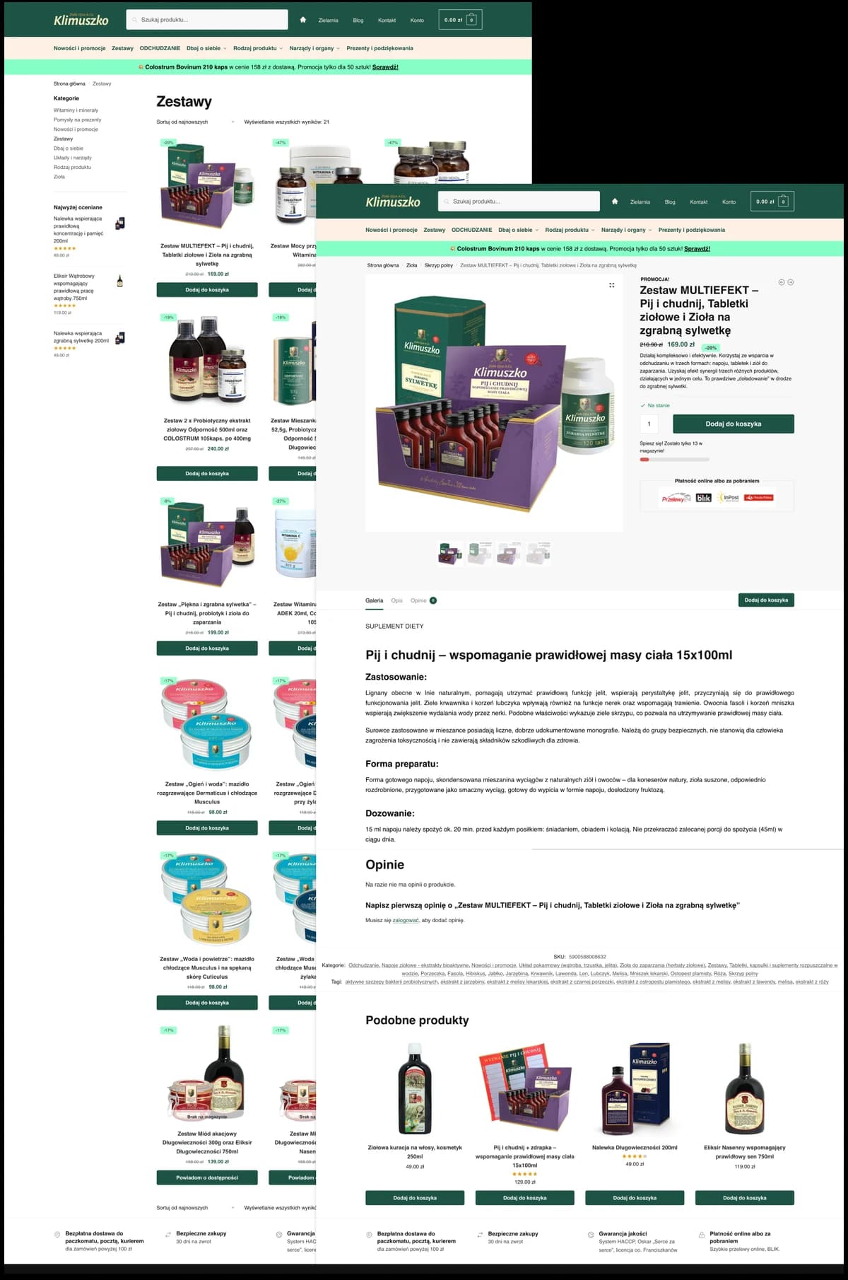 Klimuszko produkty Klimuszko produkty